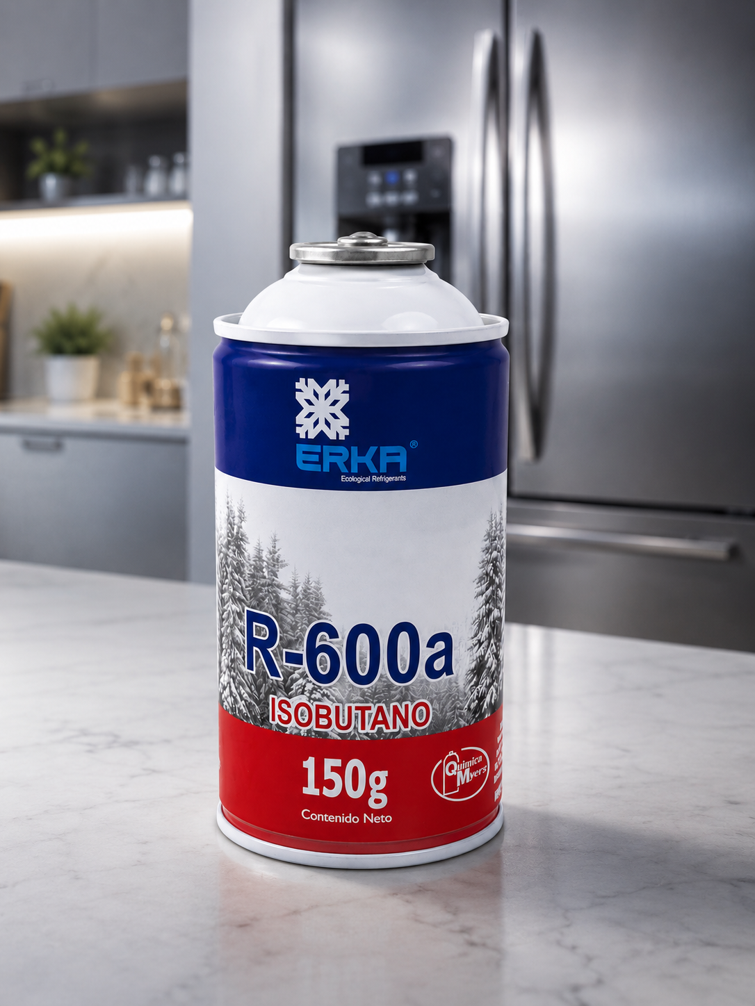 Gas Refrigerante R-600a 150 Gr Modelo: ATTRK600a-150Gr Marca Erka