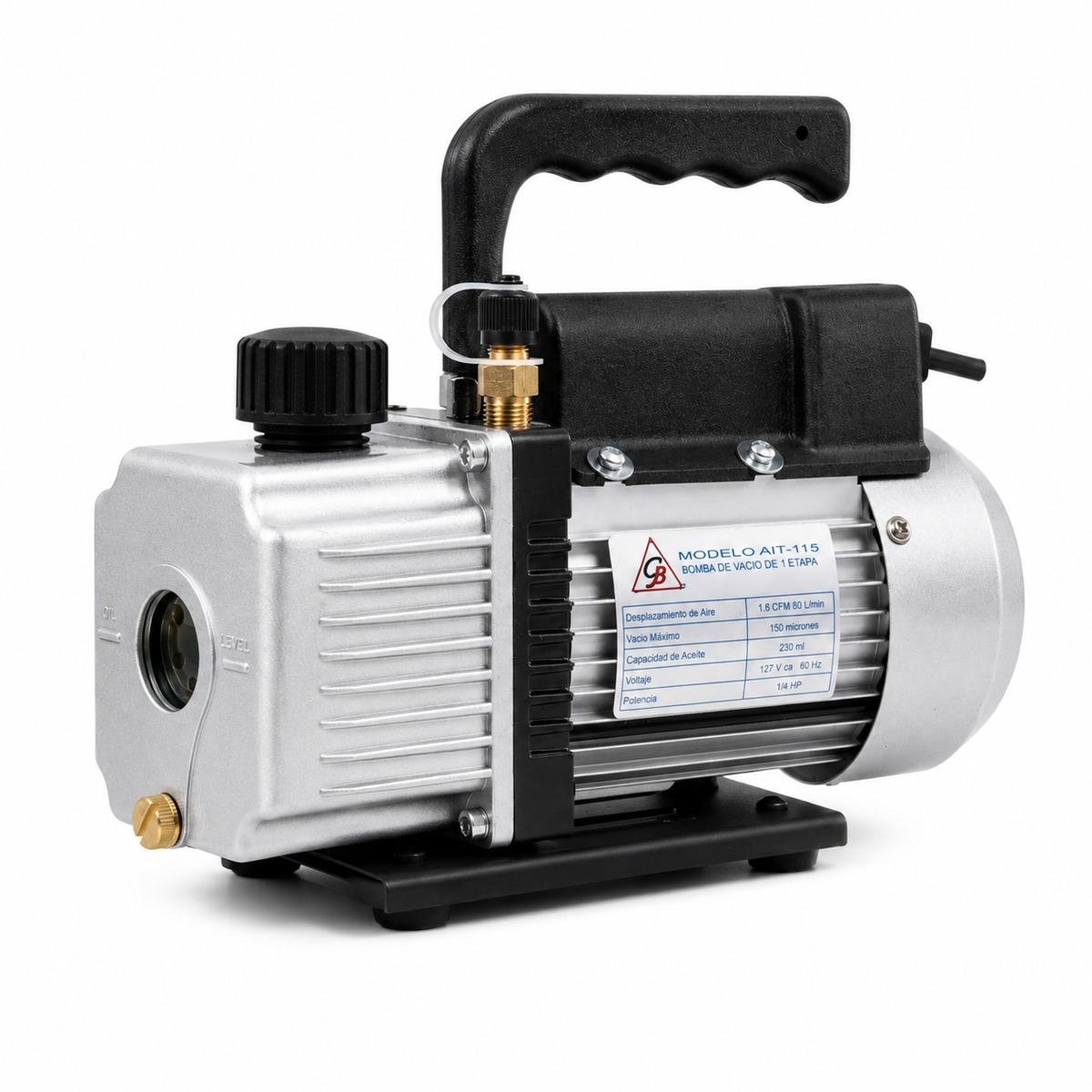 Bomba de vacío AIT-115 de 1/4 HP, 1 etapa, 1.8 CFM, para aire acondicionado y refrigeración – marca CB