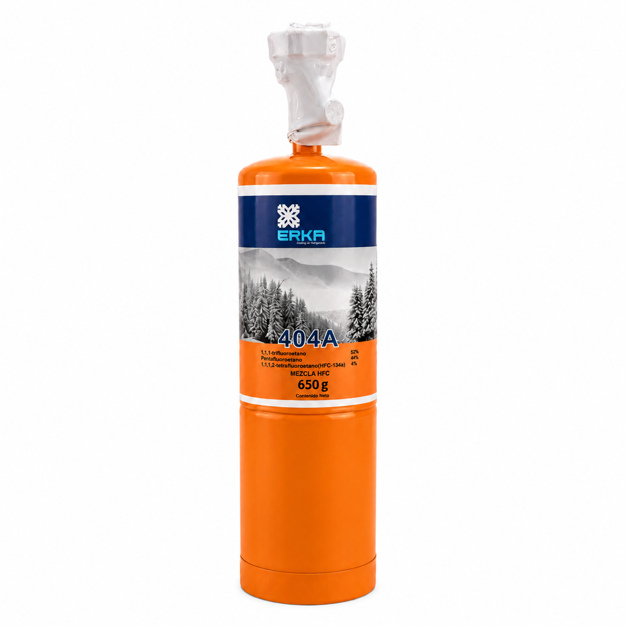 Caja de Gas Refrigerante R-404A 650gr/ 12 latas Modelo: ATTRK404A-650GRx12 Marca Erka