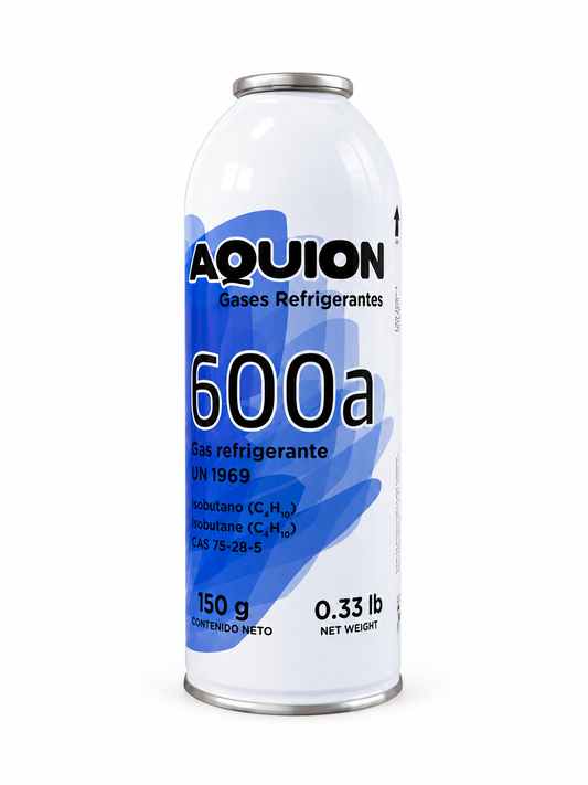 Gas Refrigerante R-600a 150 Gr Modelo: ATTAQ600a-150Gr Marca Aquion