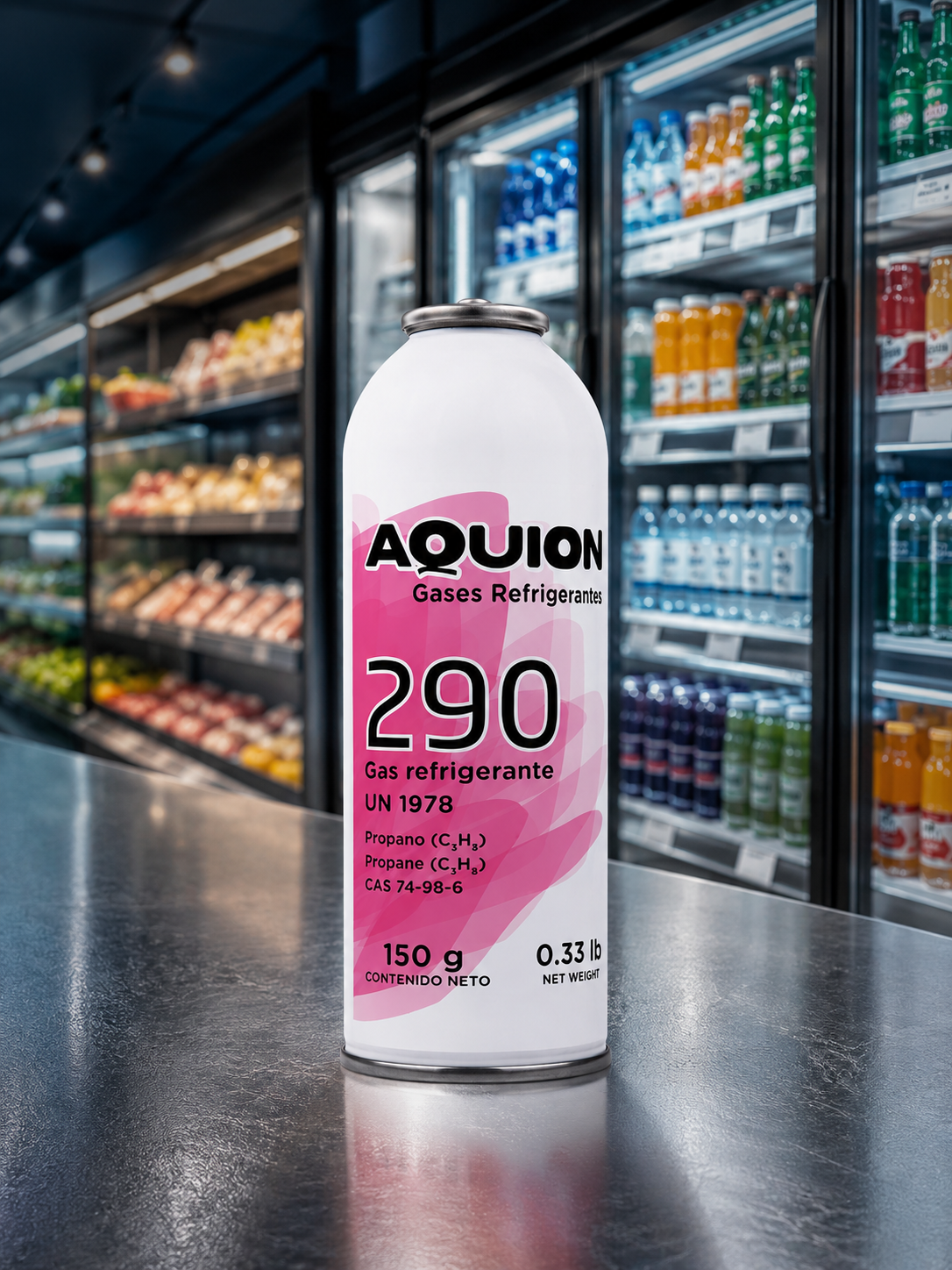Gas Refrigerante R-290 150 Gr Modelo: ATTAQ290-150Gr Marca Aquion