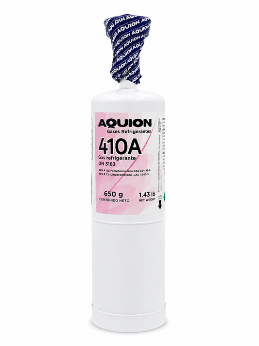 Gas Refrigerante R-410A 650gr Modelo: ATTAQ410A-650GR Marca Aquion