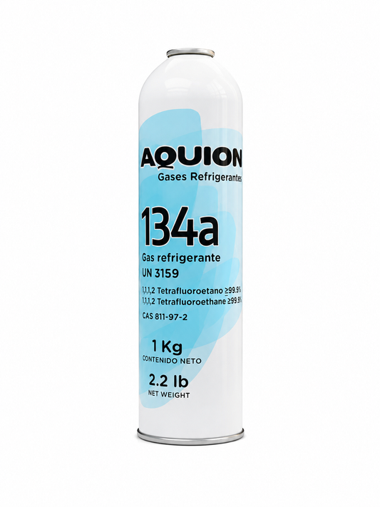 Gas Refrigerante R-134a 1.0 KG Modelo: ATTAQ134a-1.0KG Marca Aquion