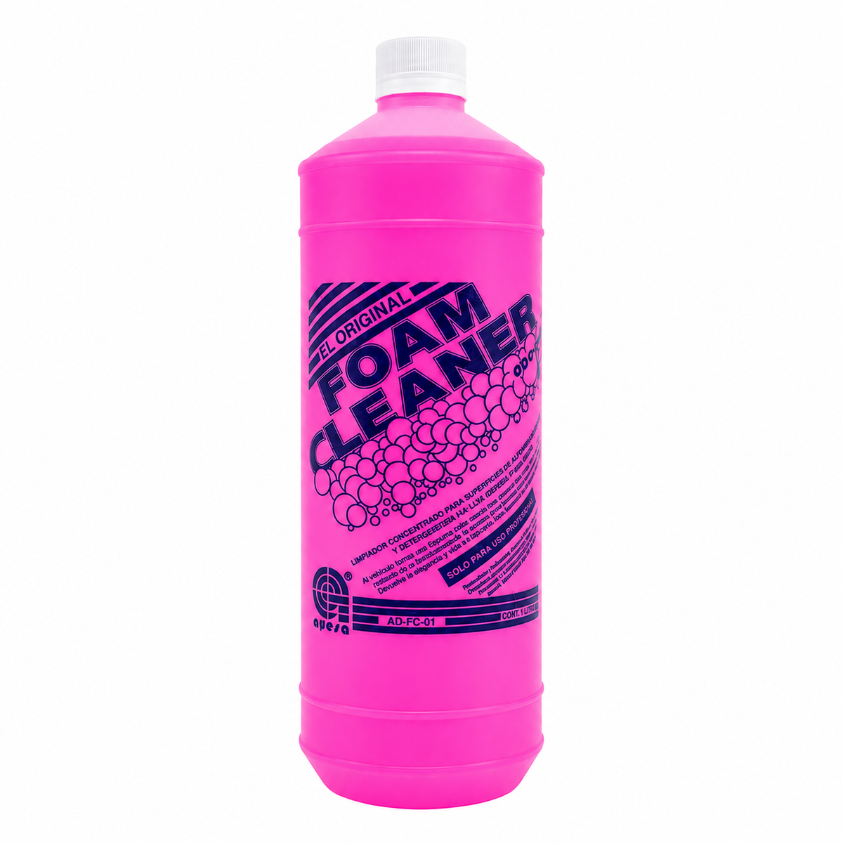 Foam Cleaner Adesa 1 litro — limpiador concentrado de alta espuma para serpentines de aire acondicionado y refrigeración comercial, uso profesional México.