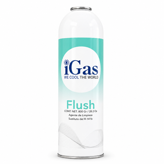 Agente de limpieza flush iGas 800 gr — limpieza de precisión para sistemas de refrigeración, no inflamable, sustituto R-141b, preferido por técnicos HVAC