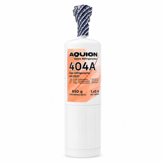 Gas refrigerante R-404A Aquion, lata individual 650 g / 1.43 lb, mezcla HFC R-125, R-143a y R-134a