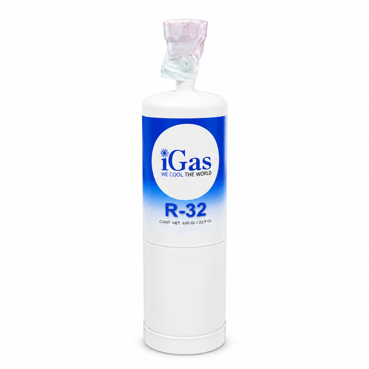 Gas refrigerante R-32 iGas 650 gr — refrigerante de nueva generación para minisplits inverter Daikin, LG, Mitsubishi y Samsung, bajo GWP, México