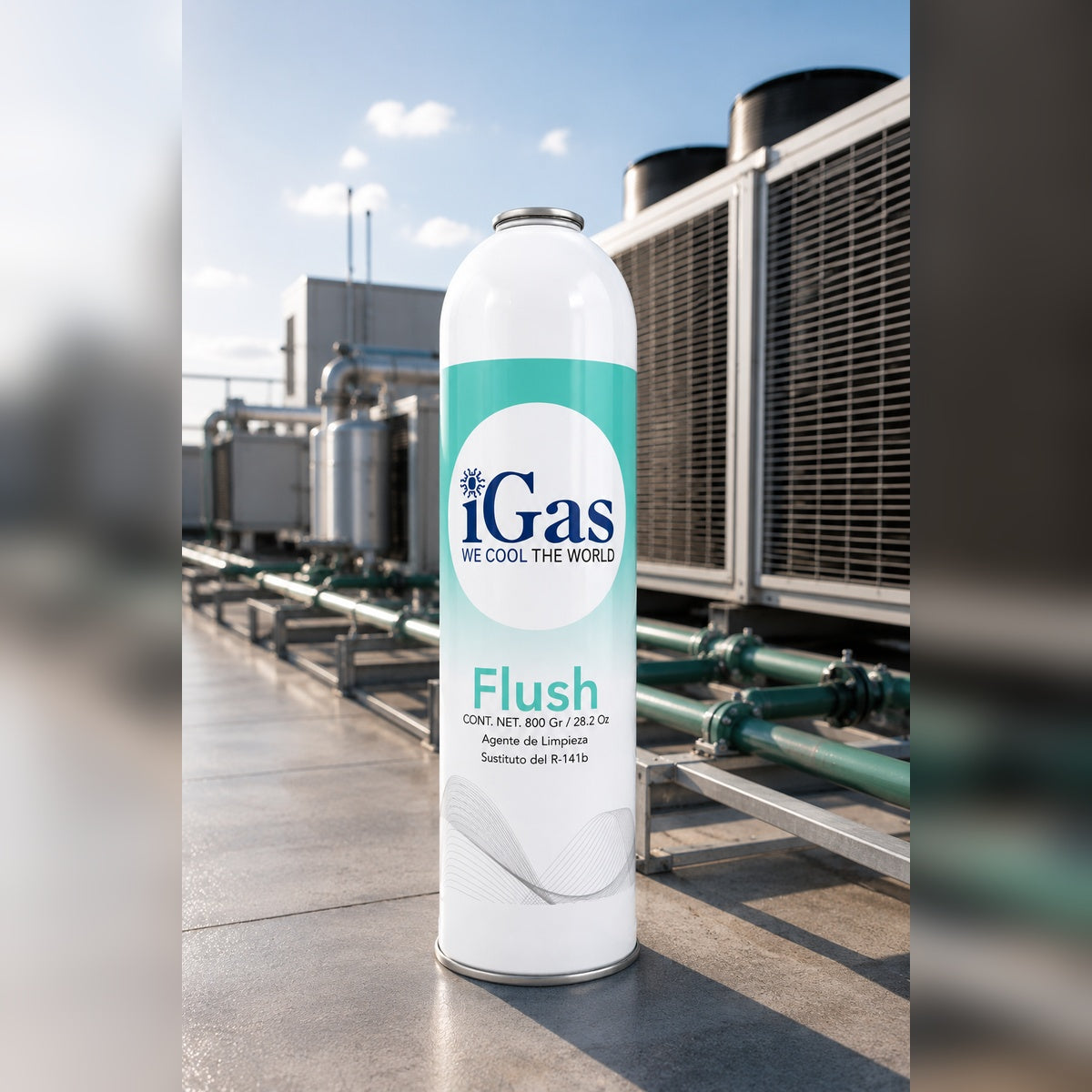 Agente de limpieza flush iGas 800 gr — limpieza de precisión para sistemas de refrigeración, no inflamable, sustituto R-141b, preferido por técnicos HVAC